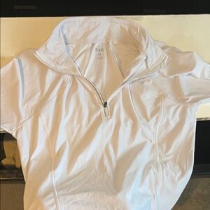 DSG White Half-Zip Top